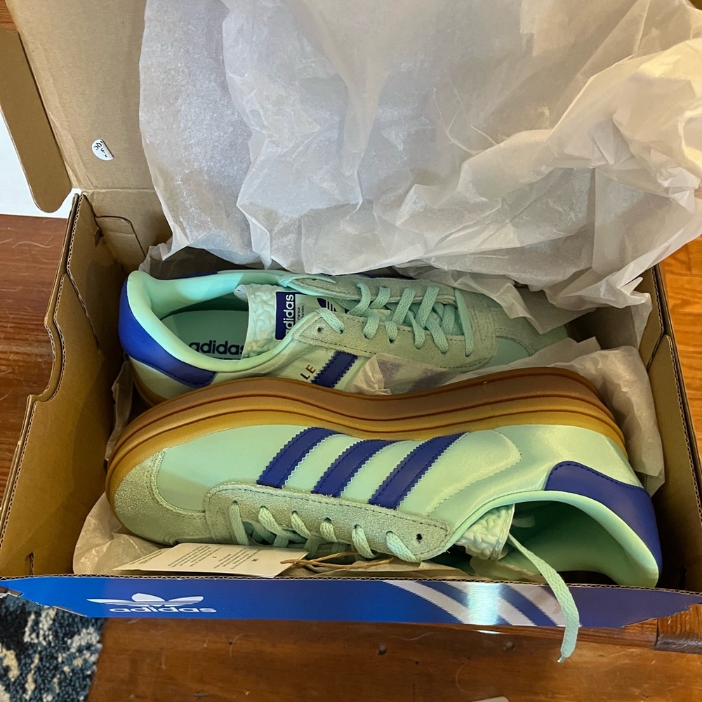 adidas Gazelle Bold platform, size 7, Clear Mint, NIB - Picture 7 of 14